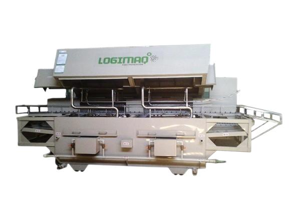 MÁQUINA LAVADORA DE CAIXAS PLÁSTICAS TIPO TÚNEL DE 400 CAIXAS POR HORA